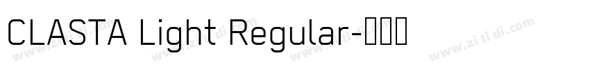 CLASTA Light Regular字体转换